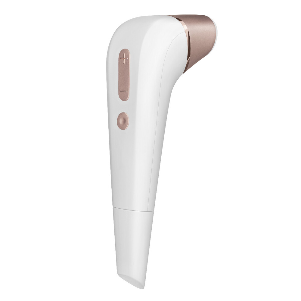 White and rose gold ear cleaner device
