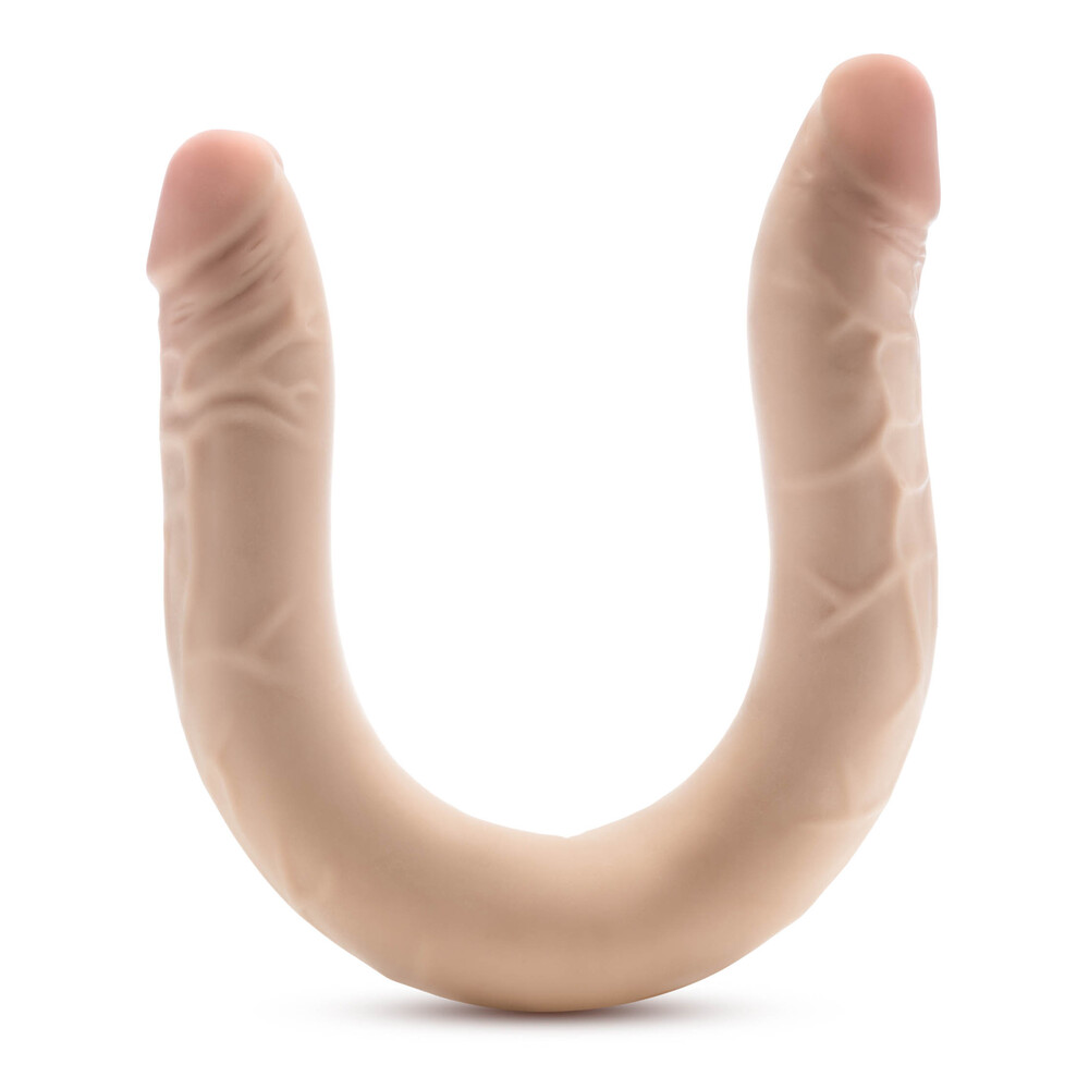 Double-ended silicone phallic toy for intimate use